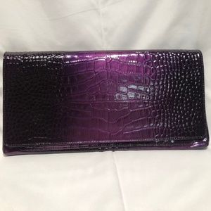 Purple Clutch - Faux Reptile